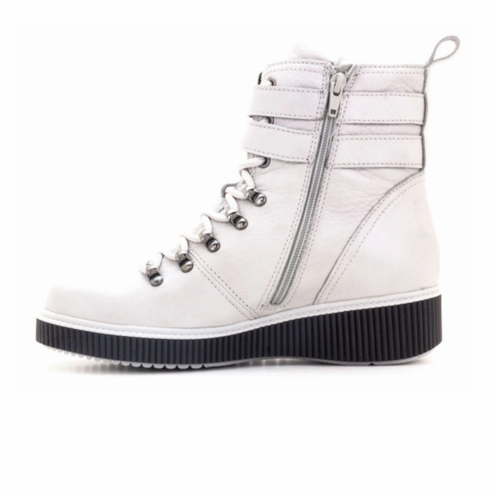 Dromedaris Jessie Ankle Boot (Women) - Ice Grey Lace-Up Closure Anti Friction