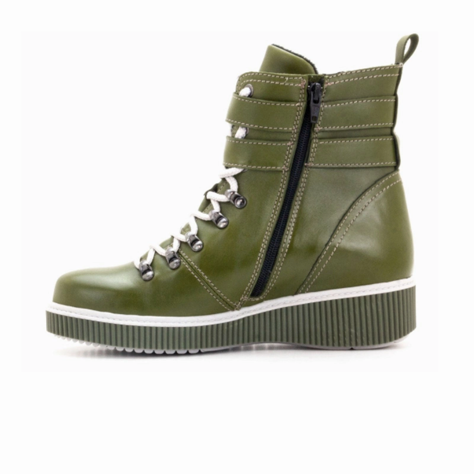Dromedaris Jessie Ankle Boot (Women) - Olive Textile Soft Padding