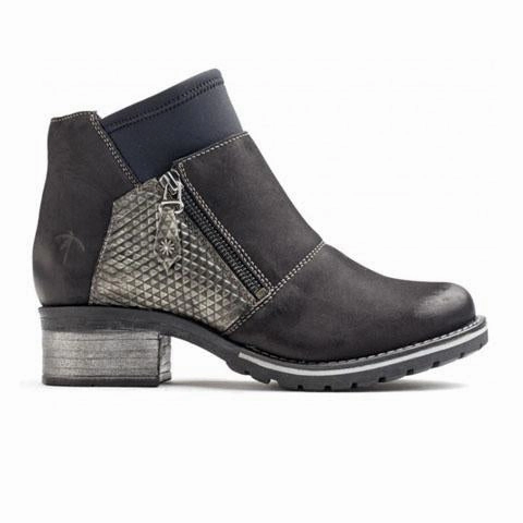 Dromedaris Kihana Metallic Ankle Boot (Women) - Black Nubuck Slip Resistant Outdoor Trek Versatile Look