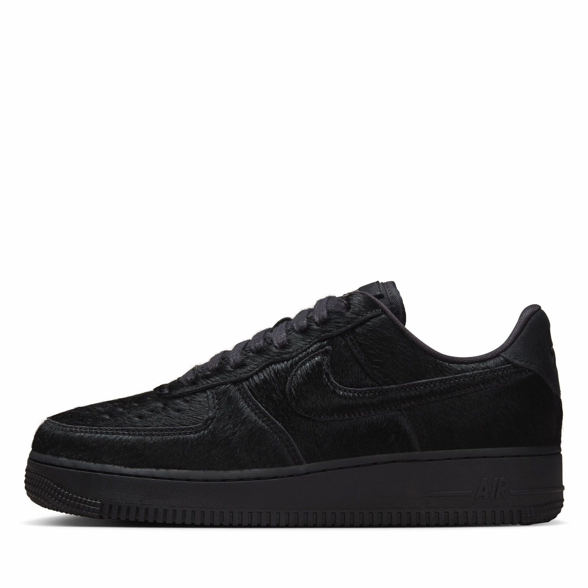 Women's Nike Air Force 1 '07 'Pony Hair' - Black/Black All weather Quick Pull