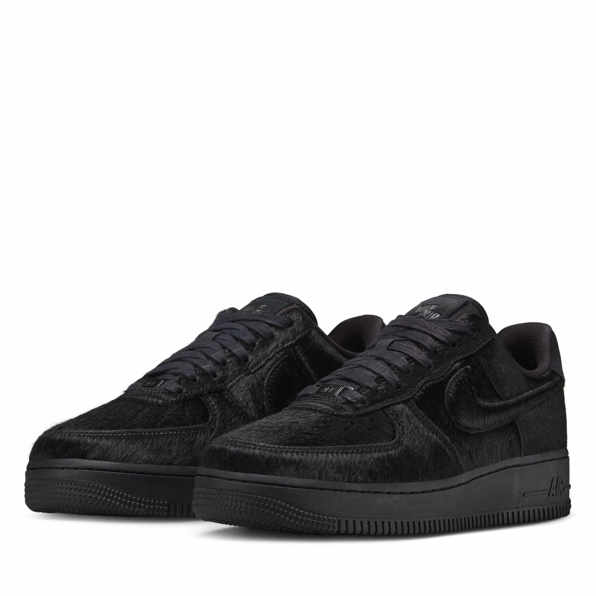 Women's Nike Air Force 1 '07 'Pony Hair' - Black/Black Grippy Outsole Rural Traveler Air Move