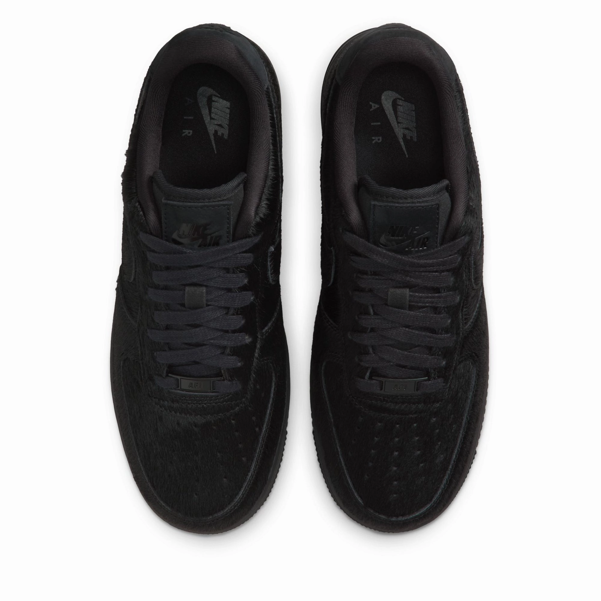 Comfortable Posture Women's Nike Air Force 1 '07 'Pony Hair' - Black/Black