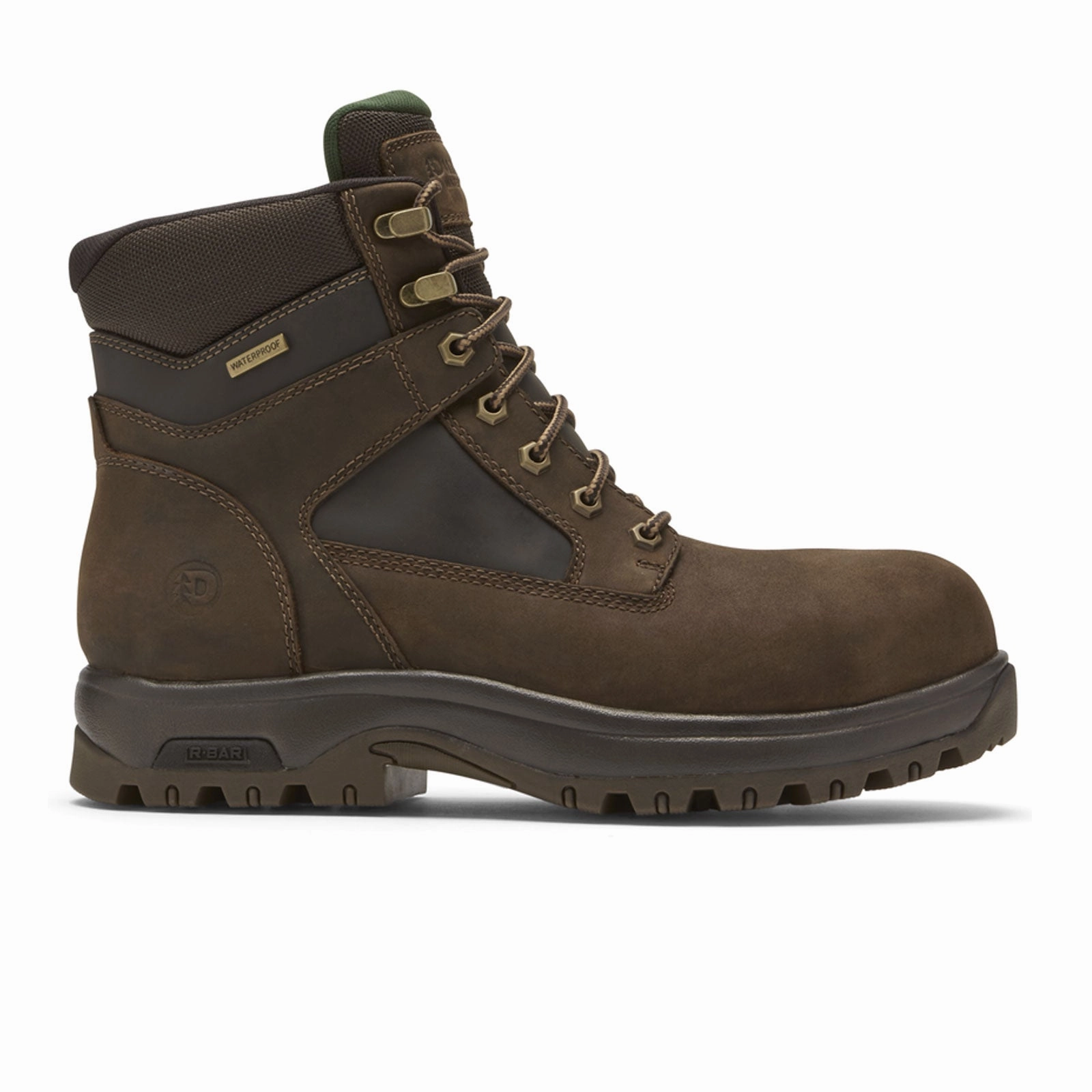 Seamless Interior Construction Dunham 8000 Works 6" Safety Plain Toe Work Boot (Men) - Brown