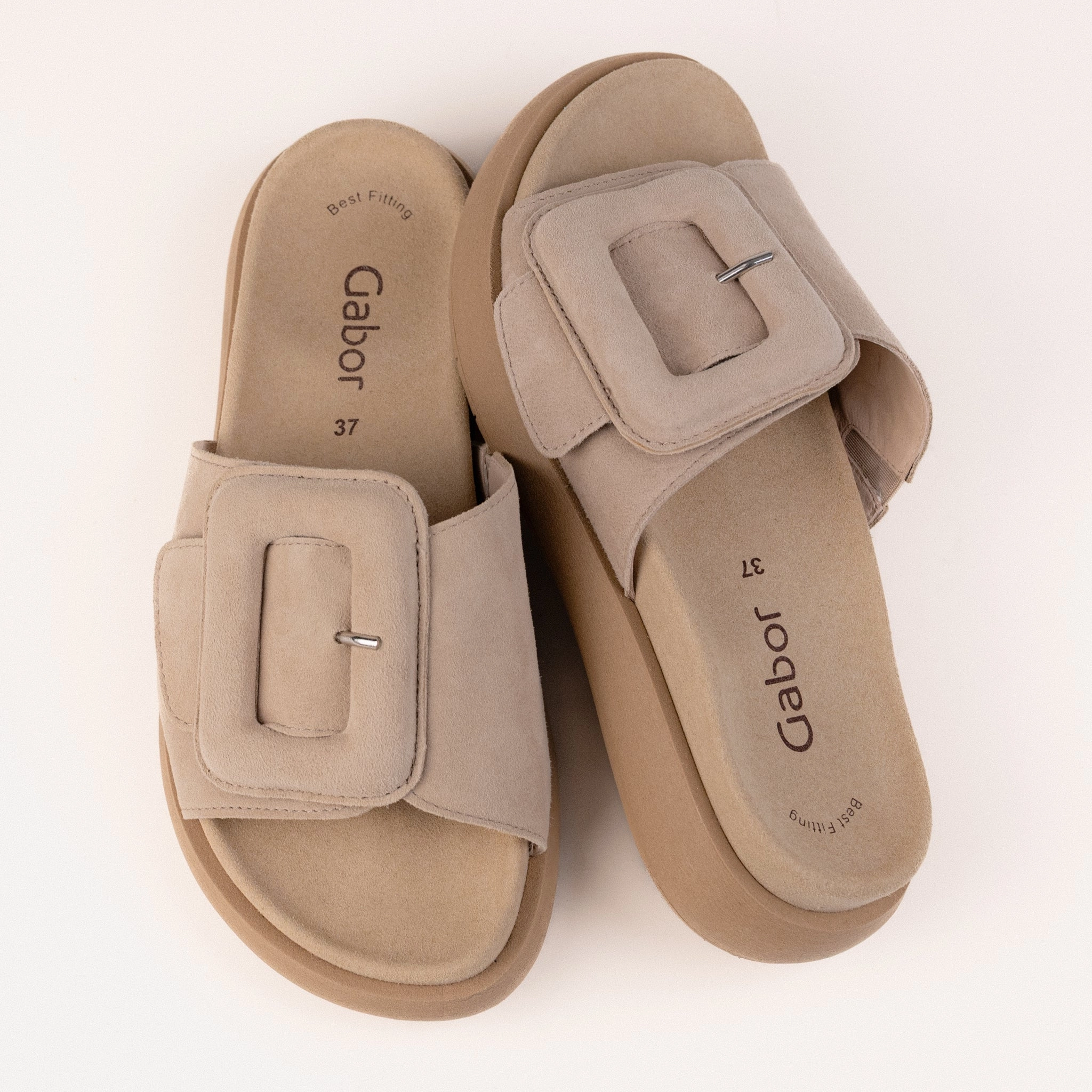 waterproof membrane All-day Comfort BUCKLE SLIDE - DESERT - NUBUCK