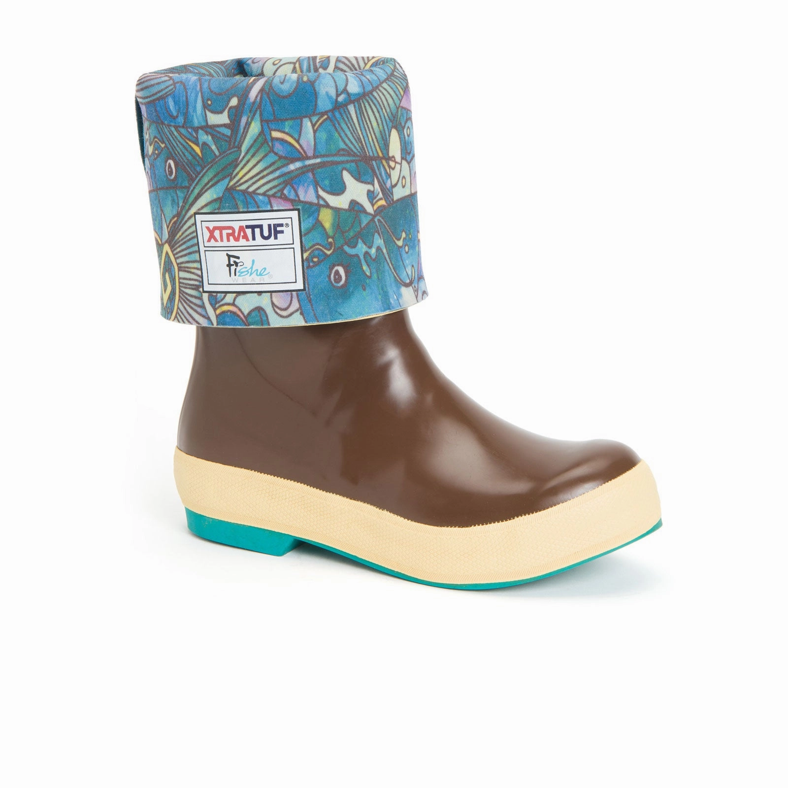 XtraTuf Fishe Wear 15" Legacy Rain Boot (Women) - Brown/Totally Tarpon High Heel