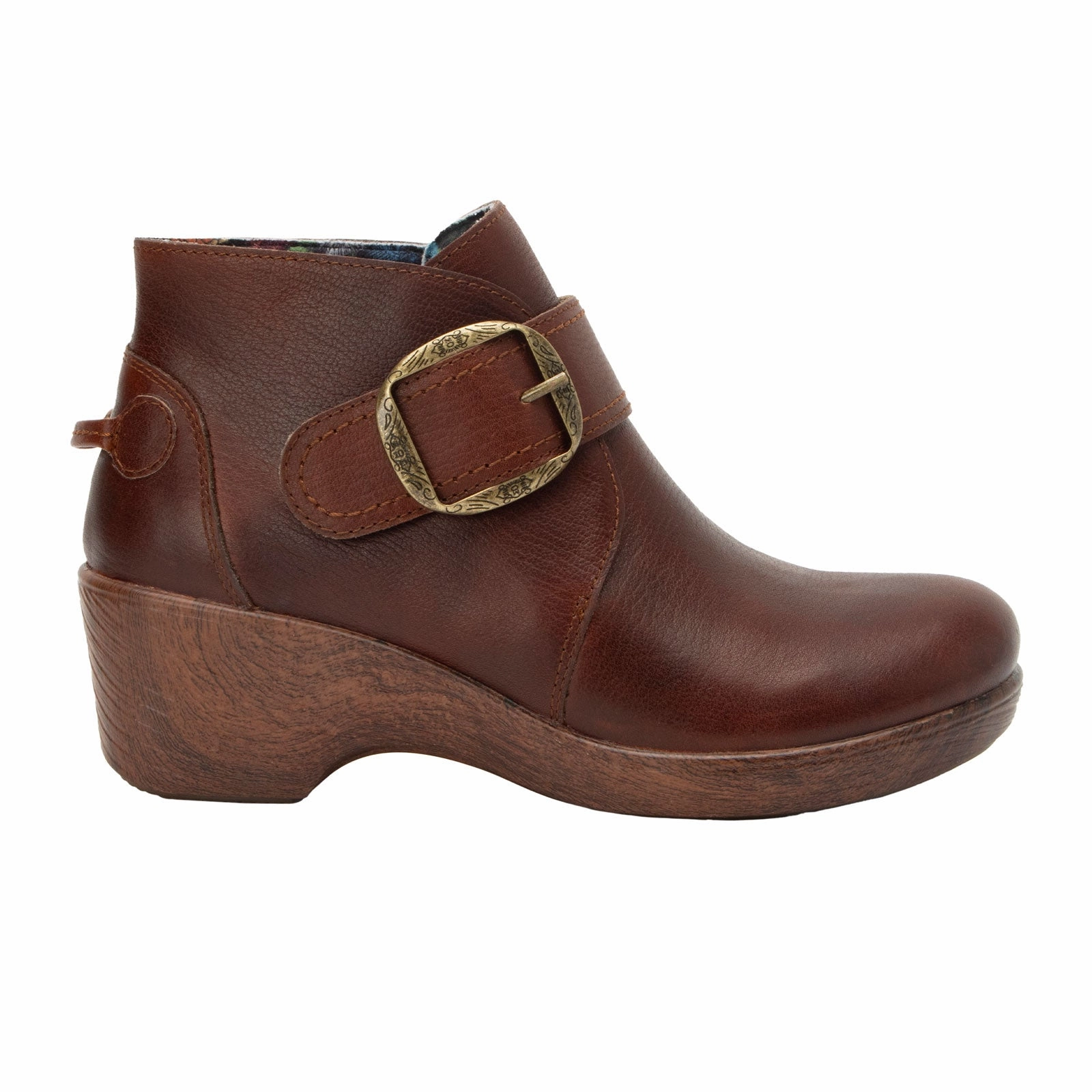Alegria Symone Ankle Boot (Women) - Chestnut Minimal Weight Insulated Interior