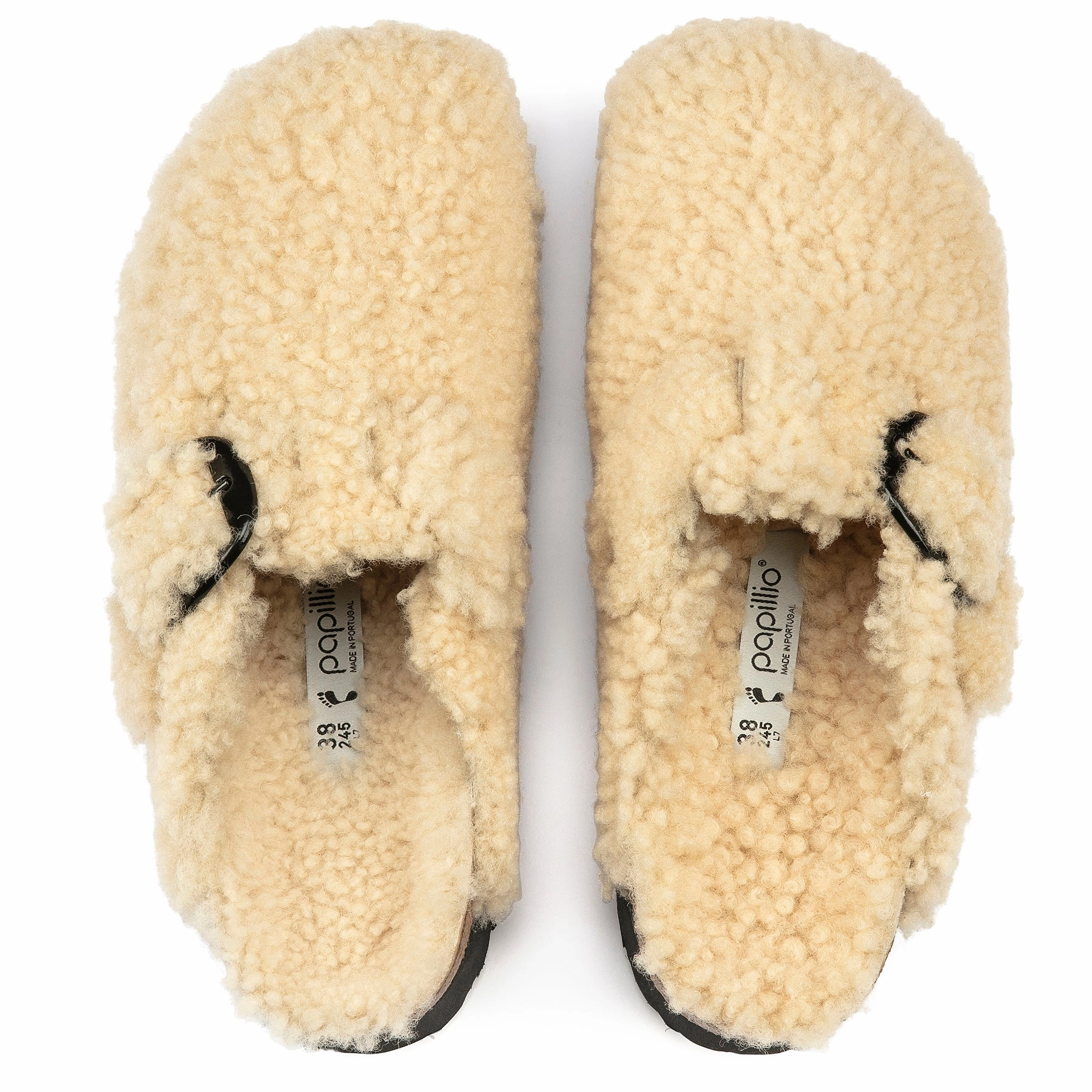 BOSTON TEDDY SHEARLING CLOG - EGGSHELL Casual Touch Ergonomic Fit