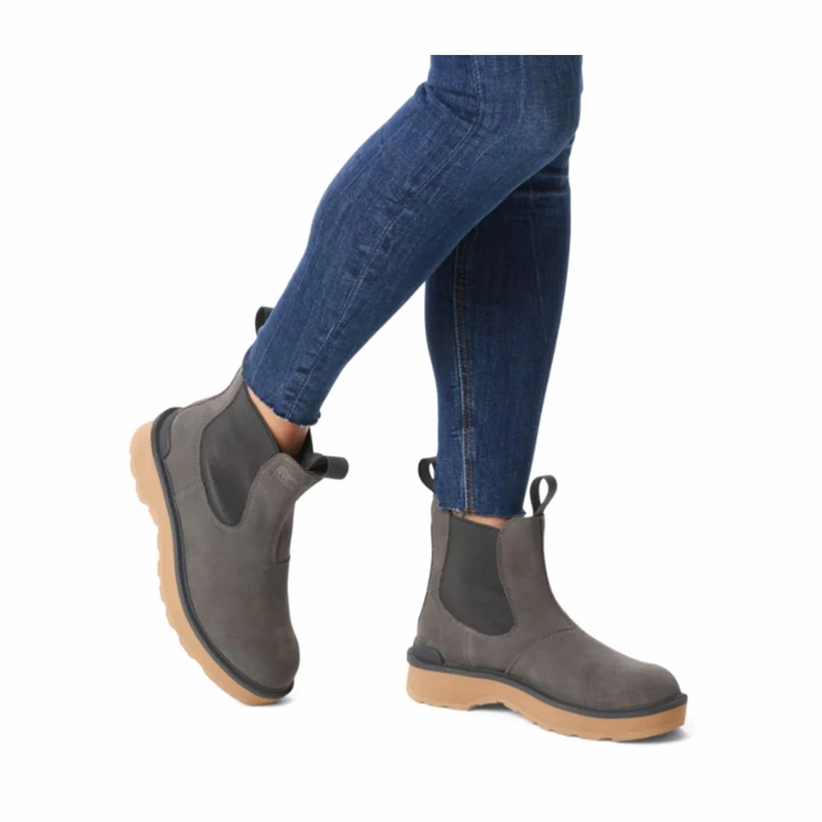 Flexible Frame Weekend Camping Warm Comfort Sorel Hi-Line Chelsea Boot (Women) - Quarry/Tawny Buff