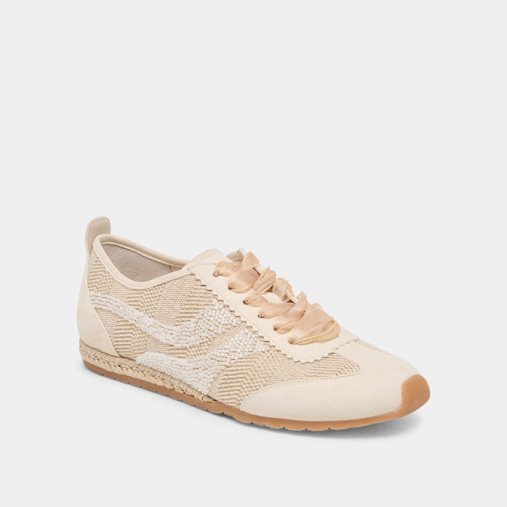 DREAM BEAD SNEAKERS NATURAL MULTI BURLAP Soft Touch Breathable Flip-flops