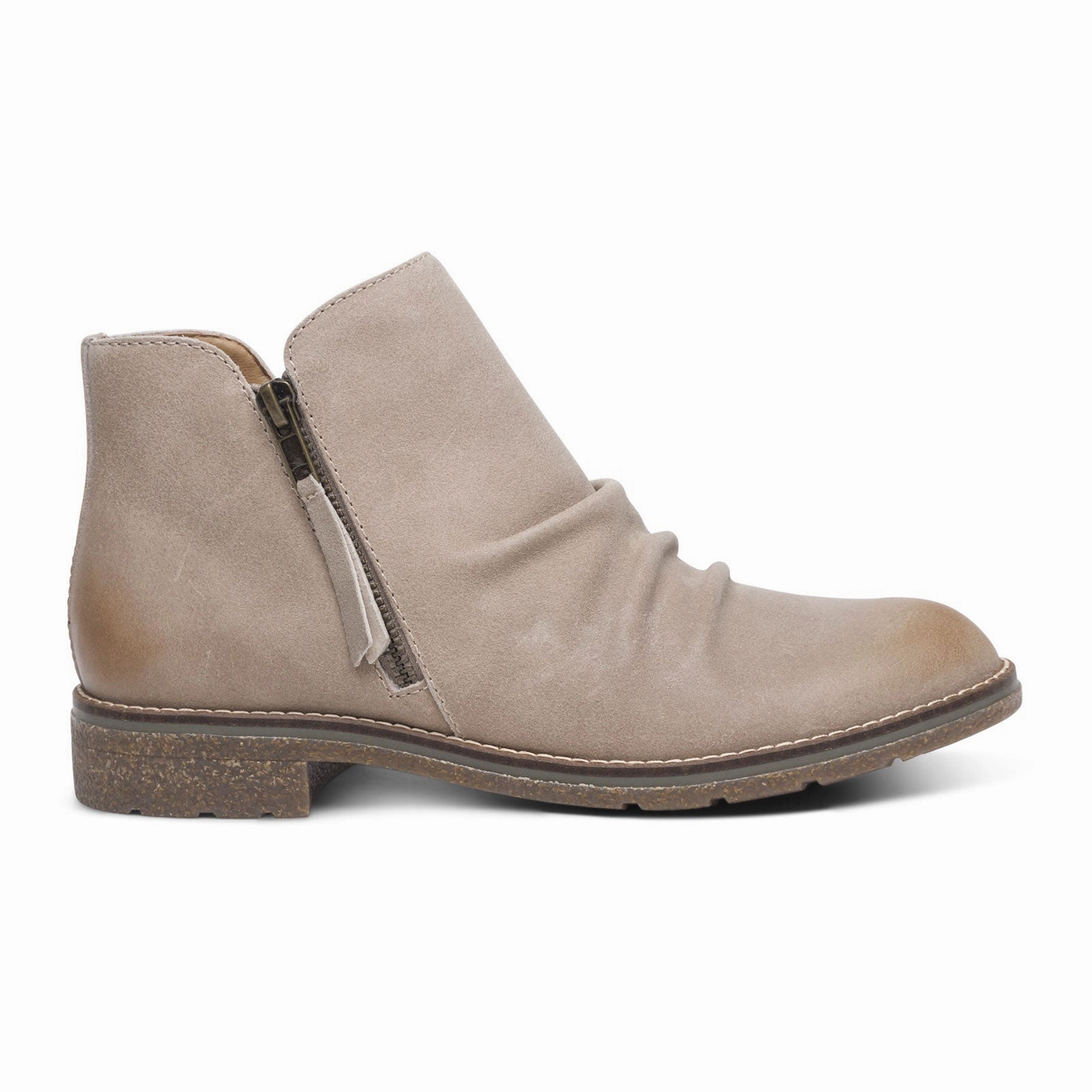 Aetrex Mila Ankle Boot (Women) - Taupe Easy Wear