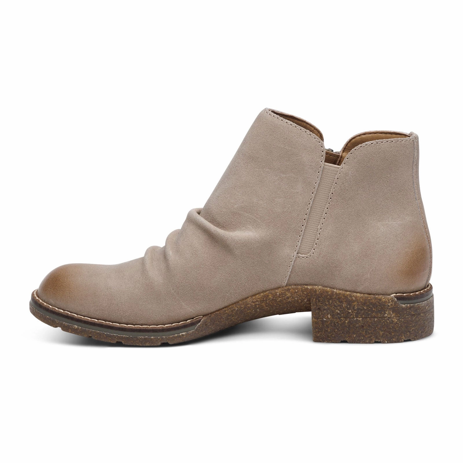 Versatile Look Aetrex Mila Ankle Boot (Women) - Taupe