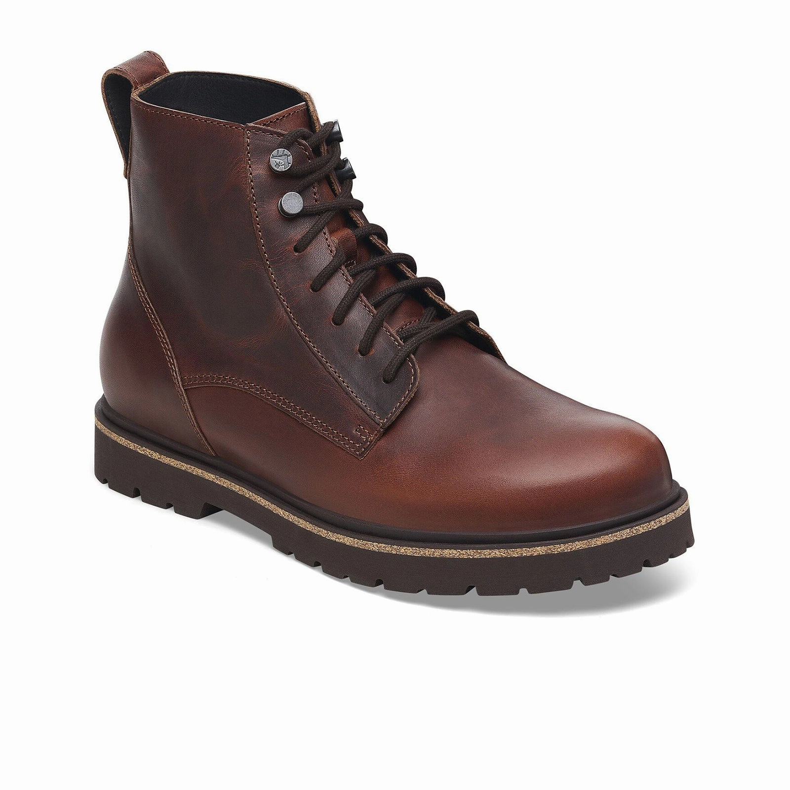 RubberOutsole Birkenstock Highwood Lace Boot (Men) - Chocolate Leather