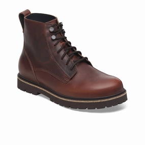 Insulated Rainy Days Rugged Function Birkenstock Highwood Lace Boot (Men) - Chocolate Leather