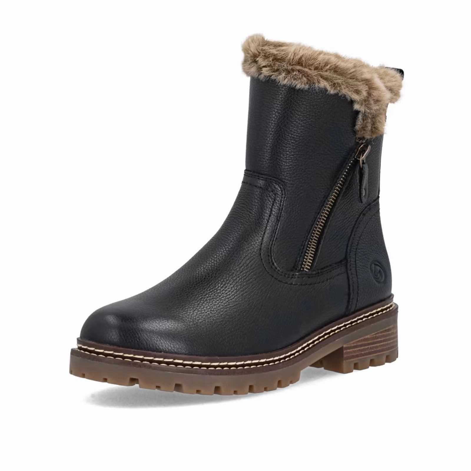 Grippy Outsole Weekend Wanderer Remonte D0B83 Stefanie Boot (Women) - Schwarz/Steppe Castor