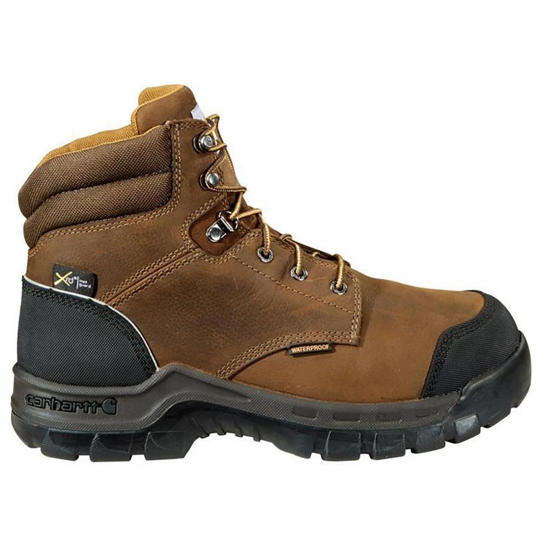 6" Rugged Flex Waterproof MG Composite Toe Work Boot Brown Eco Friendly Sole least hiking
