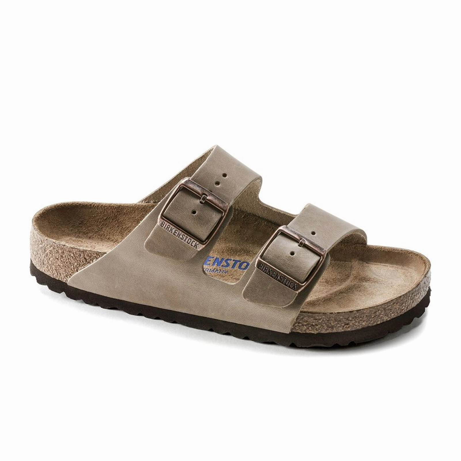 Slide Fit Birkenstock Arizona Soft Footbed Narrow Slide Sandal (Unisex) - Tobacco Oiled Leather
