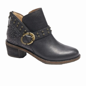 Halsa Melania Ankle Boot (Women) - Black Contoured Footbed Wide fit