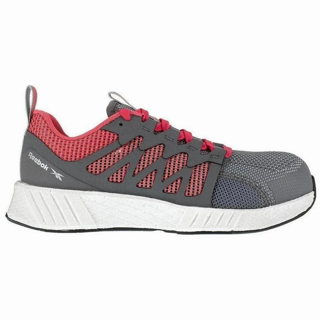 Women's Fusion Flexweave Composite-Toe Athletic Work Shoe Grey/Pink Performance Fit