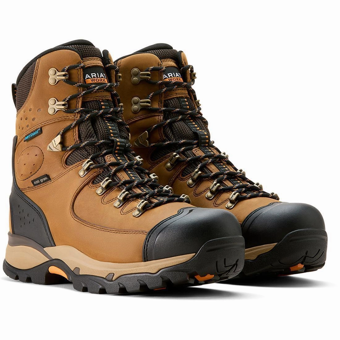 Endeavor 8 inch Soft-Toe Waterproof Insulated Boot Dusted Brown Vibrant sole