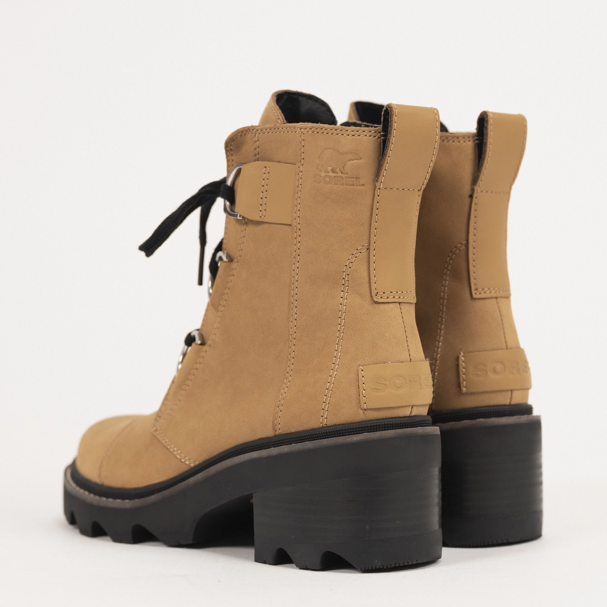 Functional shock absorption least modern JOAN NOW LACE - CARIBOU - LEATHER