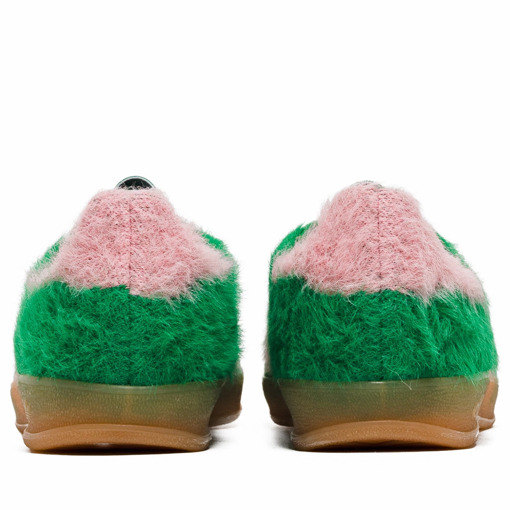 Minimal Profile Women's Adidas Gazelle Indoor - Green/Glow Pink