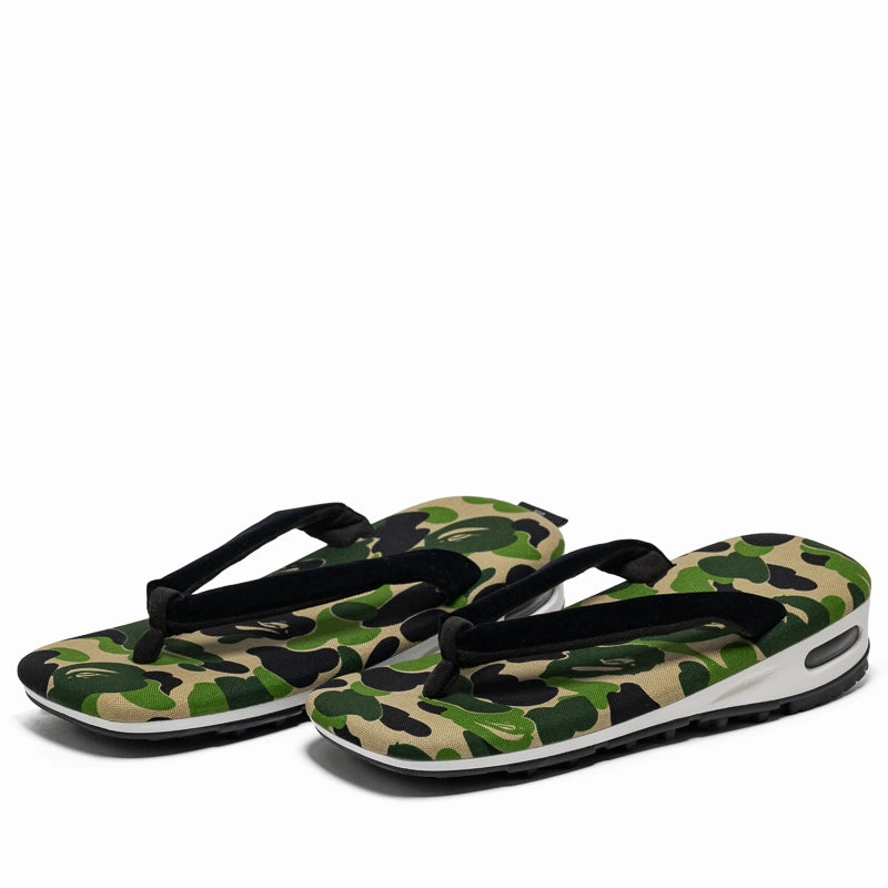 Goyemon x A Bathing Ape ABC Unda Sandals - Green Reinforced Collar Padding