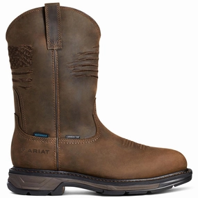 Fresh flexibility seductive WorkHog XT Patriot Waterproof Carbon Toe Work Boot Distressed Brown