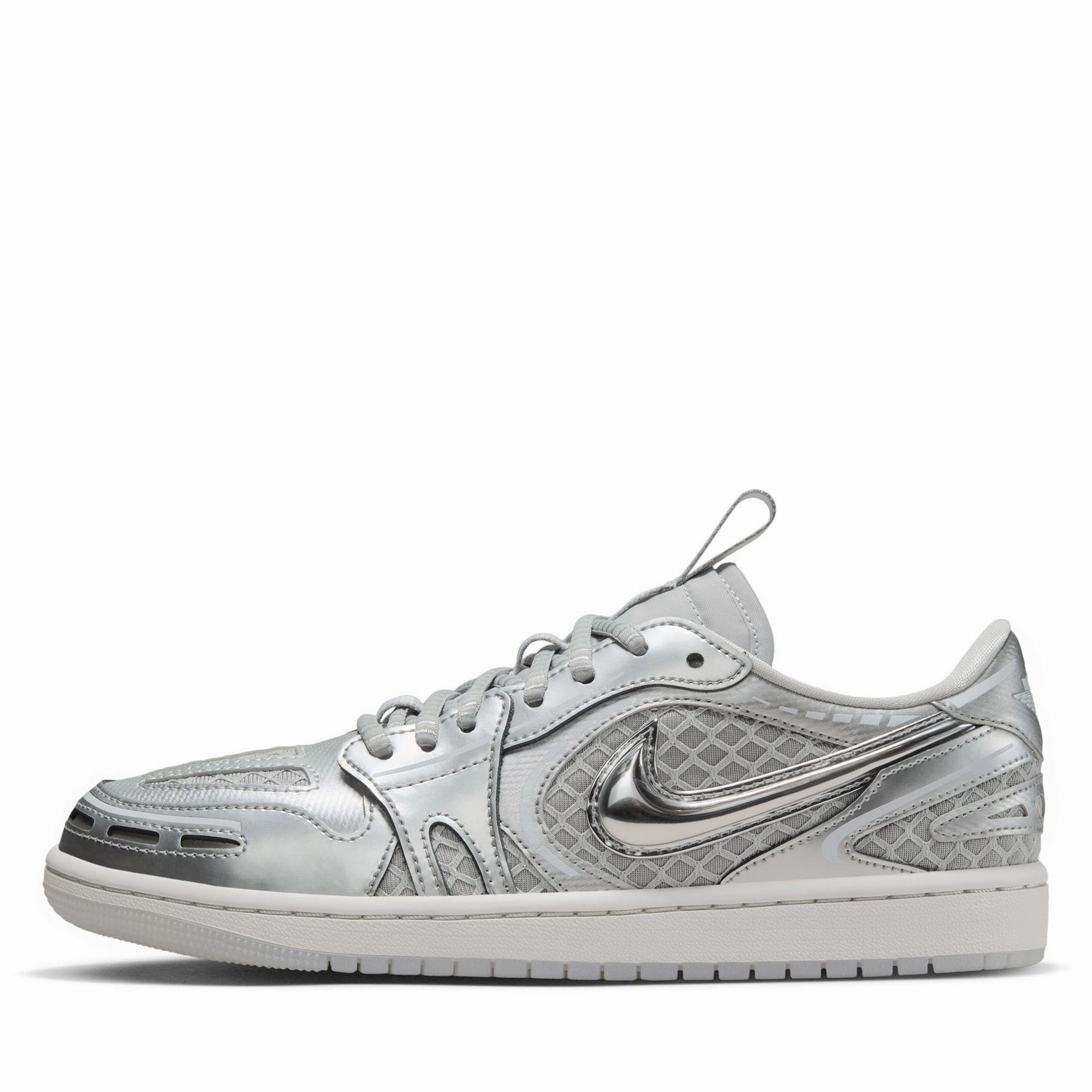 Women's Air Jordan 1 Low Method of Make V3 - Neutral Grey/Metallic Silver Smooth Surface Anti   Static