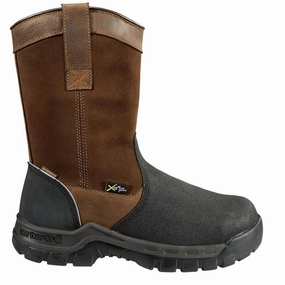 flexible user Zero Drop Platform 11" Rugged Flex Composite-Toe Waterproof MetGuard Wellington Pull On Work Boot Brown/Black