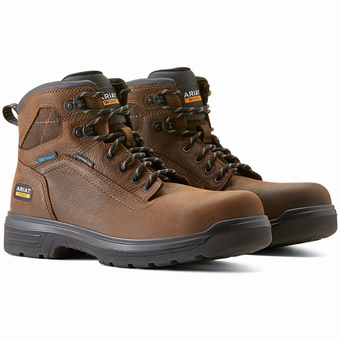 padded - strap Turbo 6 inch Carbon-Toe Waterproof Work Boot Rich Brown