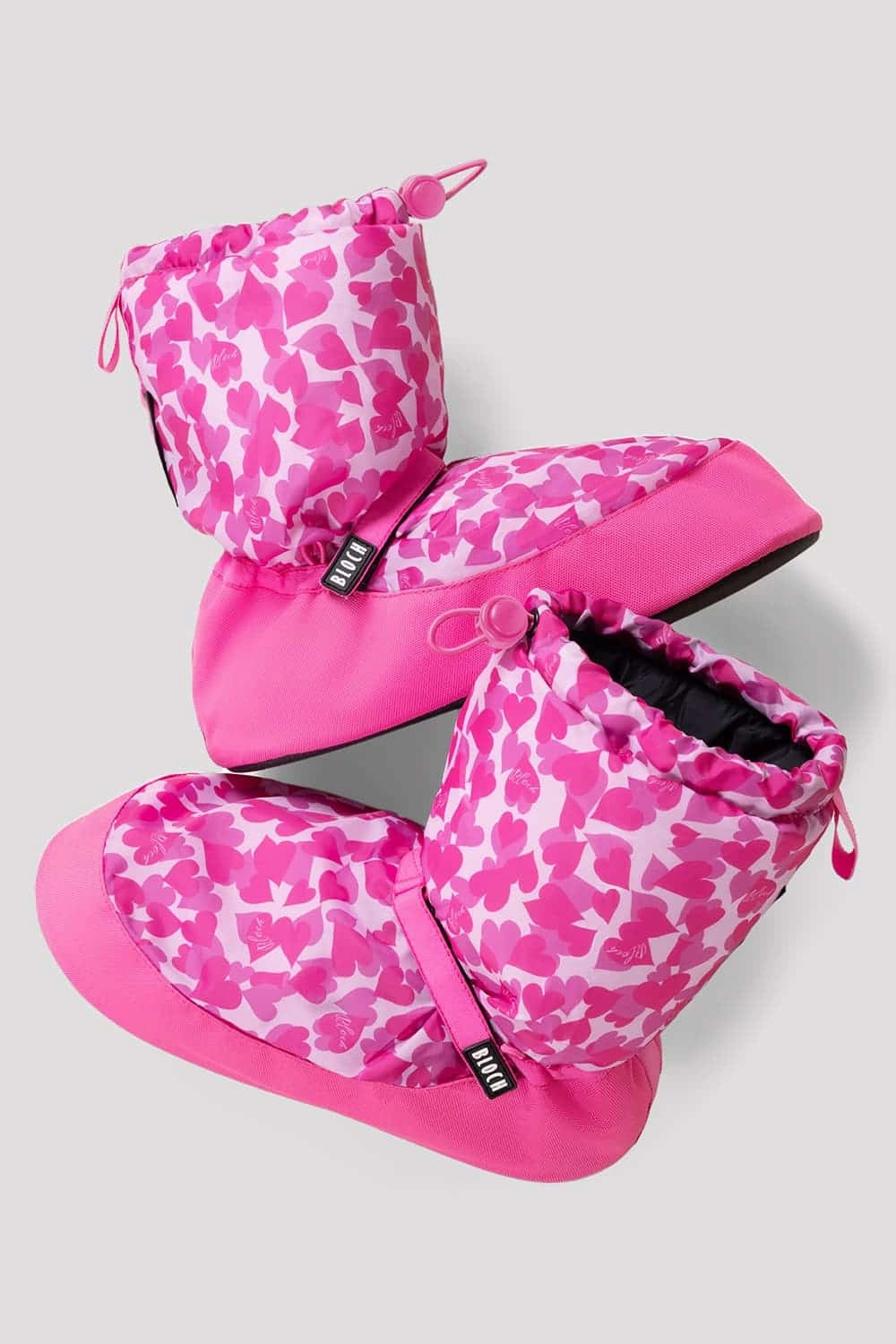 Exclusive Look Childrens Confetti Hearts Print Warm Up Booties side - zip Compression Resistant Midsoles