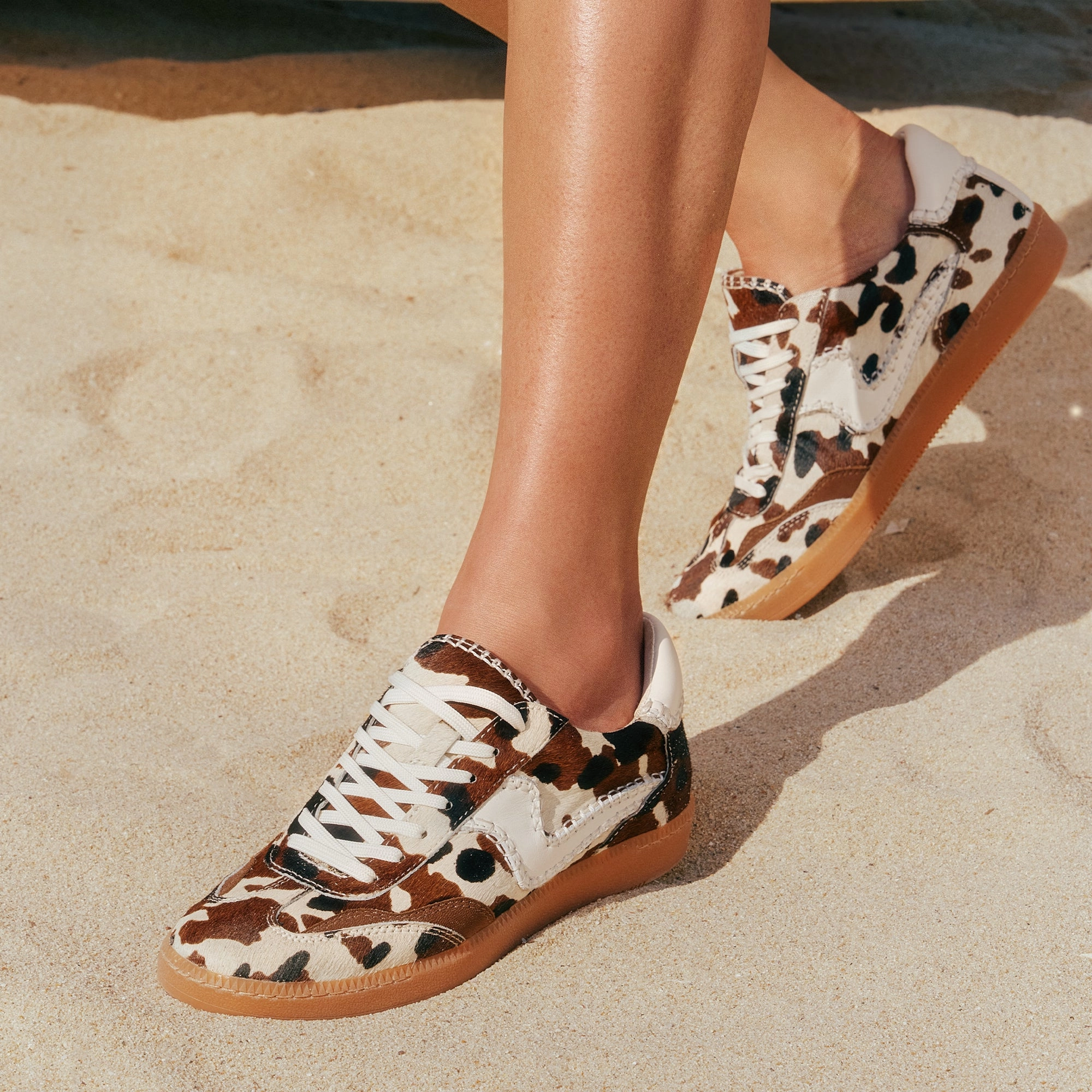 NOTICE STITCH SNEAKERS COCOA TAURUS CALF HAIR Seasonal Footwear Chic Flip-flops for Men