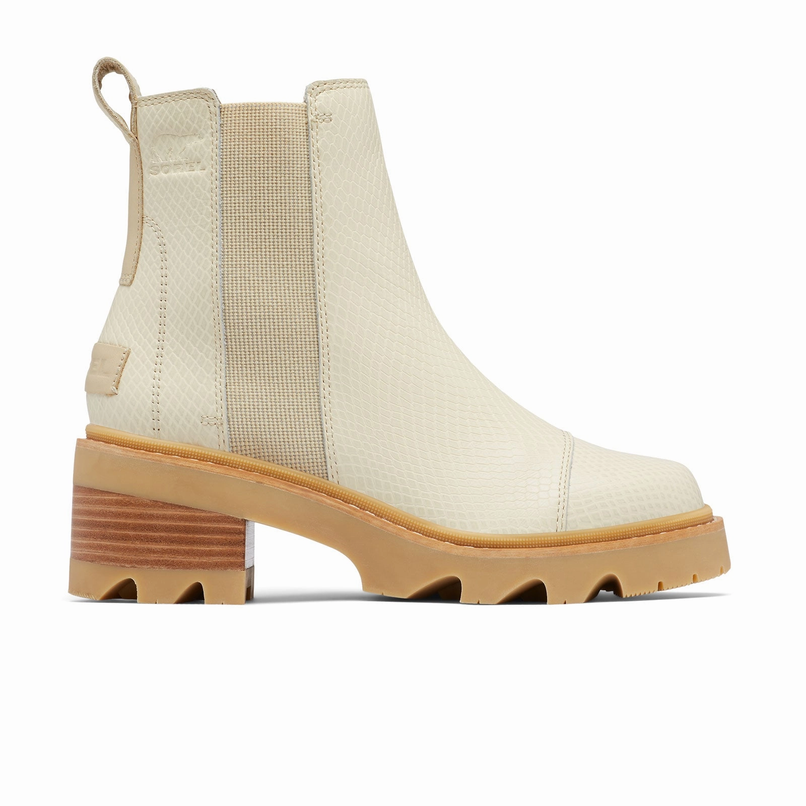 Sorel Joan Now Chelsea Boot (Women) - Bleached Ceramic/Gum Long Last Rain Ready