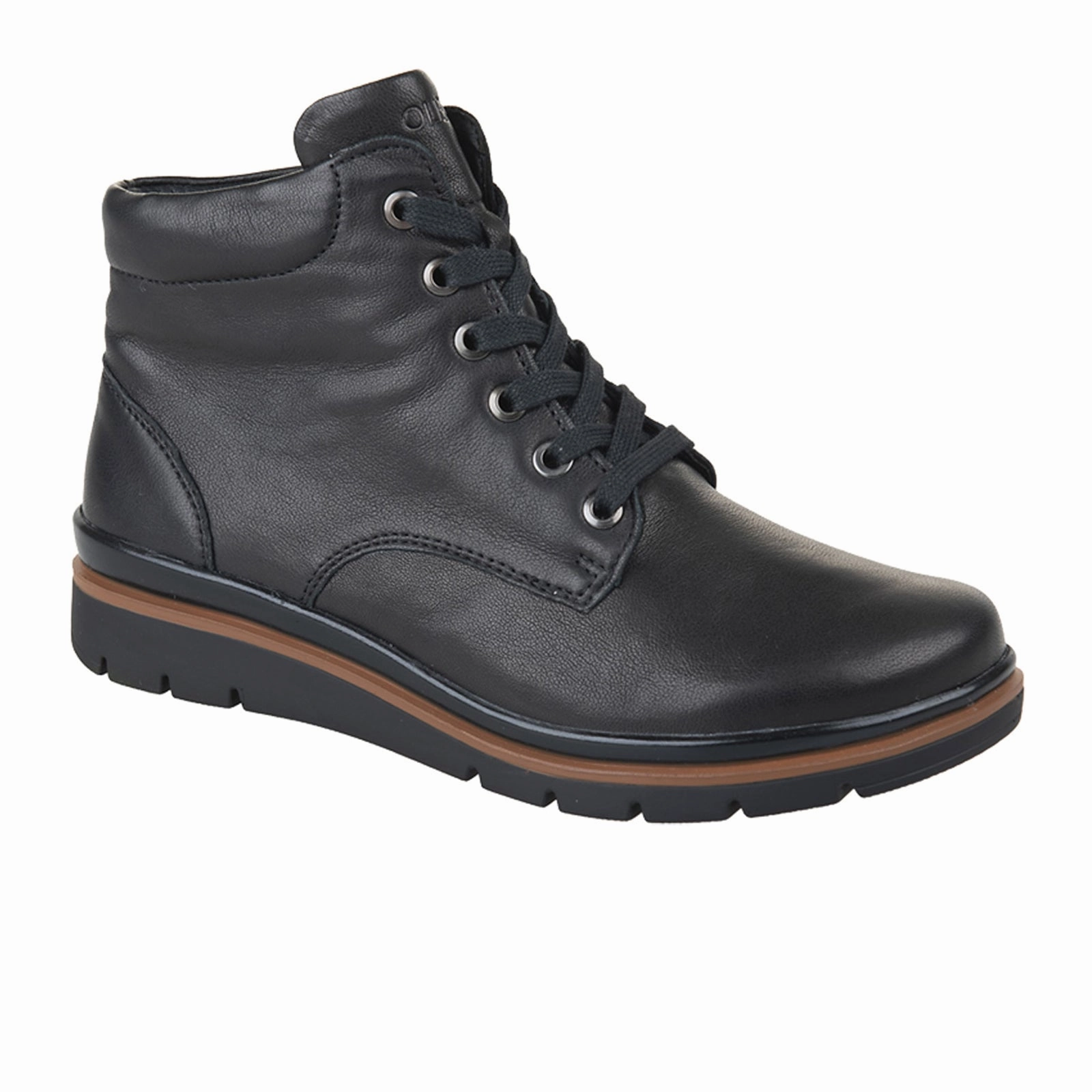 Rugged Built Functional Minimalist Fidelio Harper Ankle Boot (Women) - Black Leather