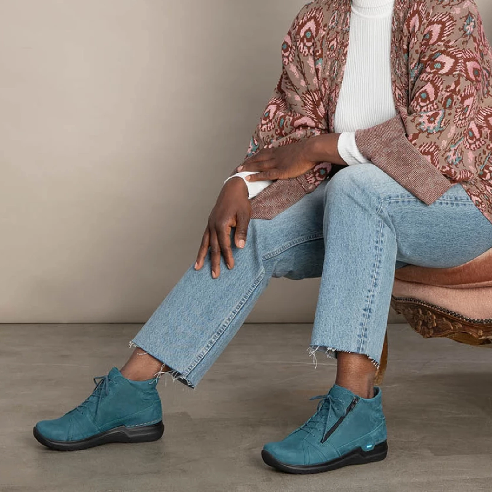 Wolky Why Ankle Boot (Women) - Petrol Antique Nubuck Heavy Duty