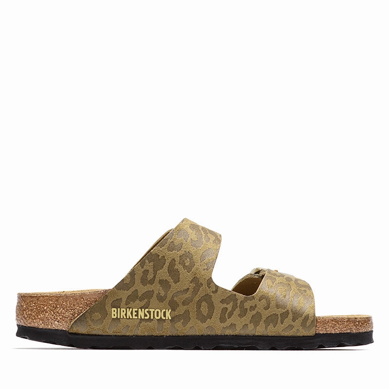 Travel Essential Stretch Laces Women's Birkenstock Arizona Synthetic - Leopard Khaki