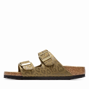PU midsole Women's Birkenstock Arizona Synthetic - Leopard Khaki