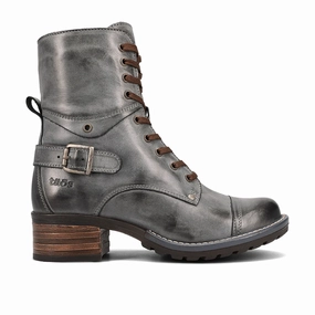 Taos Crave Lace Up Mid Boot (Women) - Steel Combat Look Abrasion-resistant