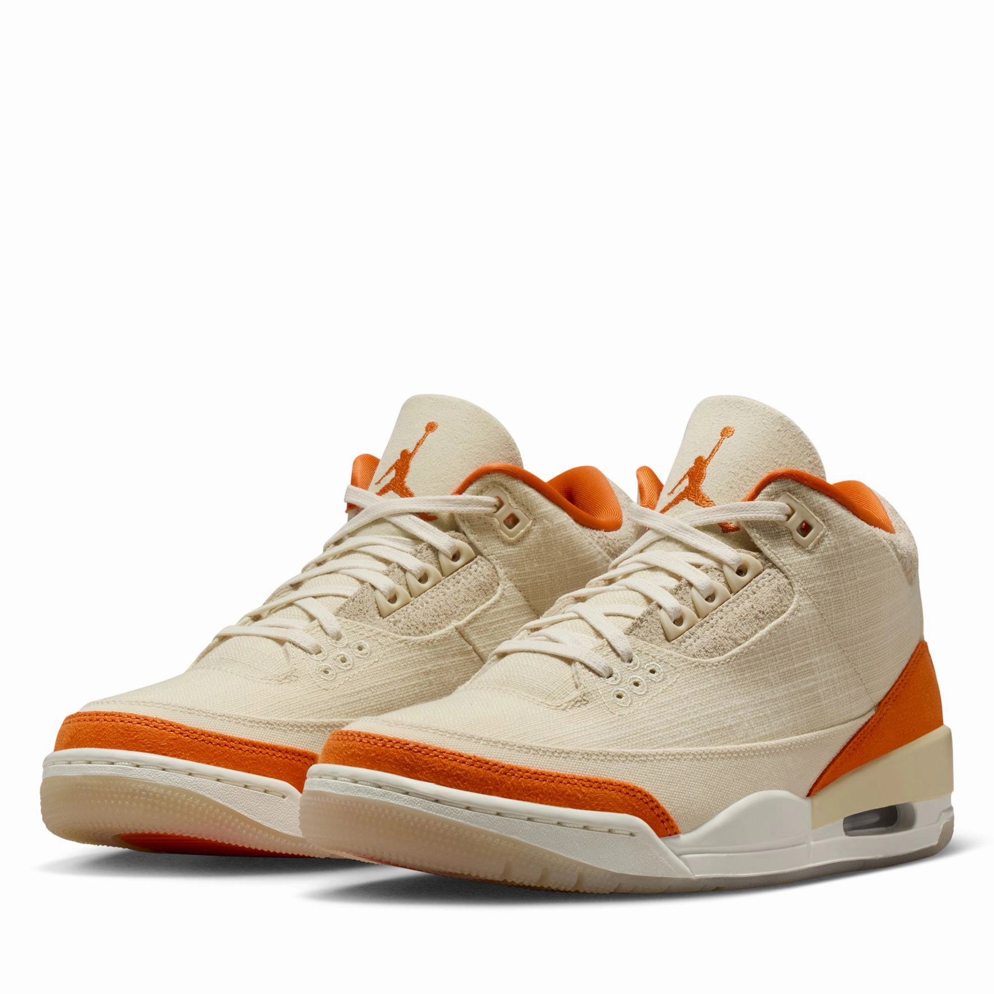 Women's Air Jordan 3 Retro - Fossil/Starfish Hard Wear Durable Shell Stylish Explorer