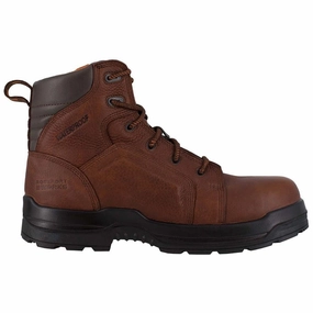 Women's More Energy Composite-Toe Waterproof Work Boot Brown uniqueness - level