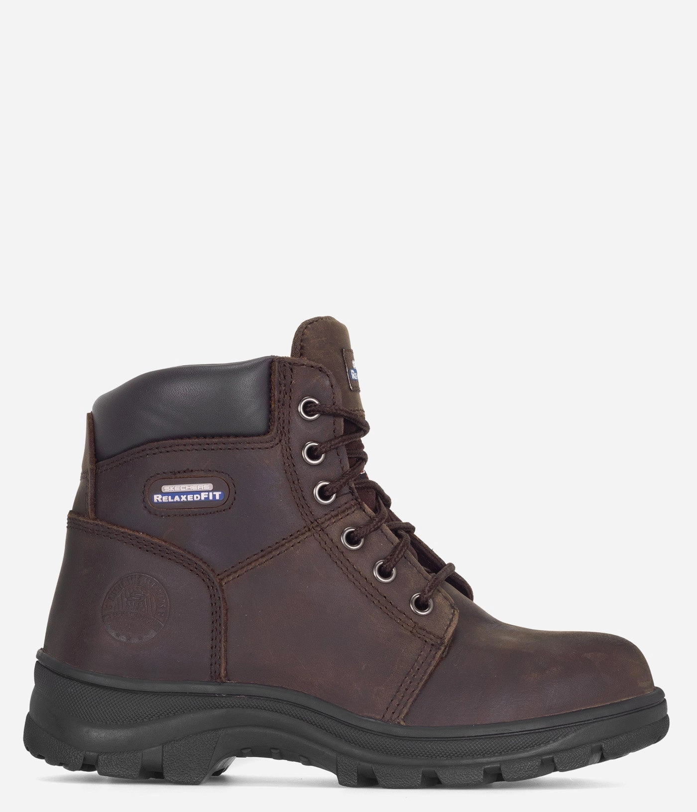 Skechers Work Workshire Peril Relaxed Fit Safety Toe Boot - Women Supportive Fit Premium Leather Upgrade