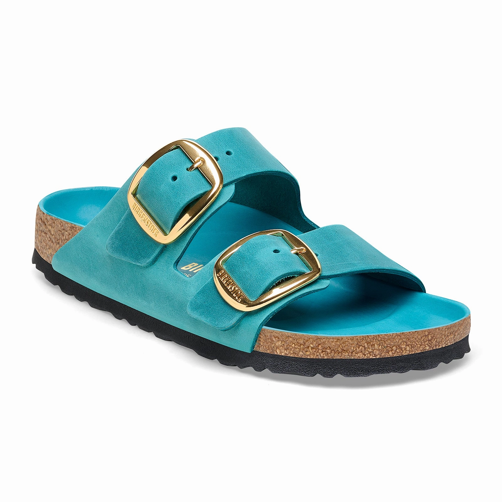 Birkenstock Arizona Big Buckle Slide Sandal (Women) - Biscay Bay Oiled Leather Lightweight Walking Shoes