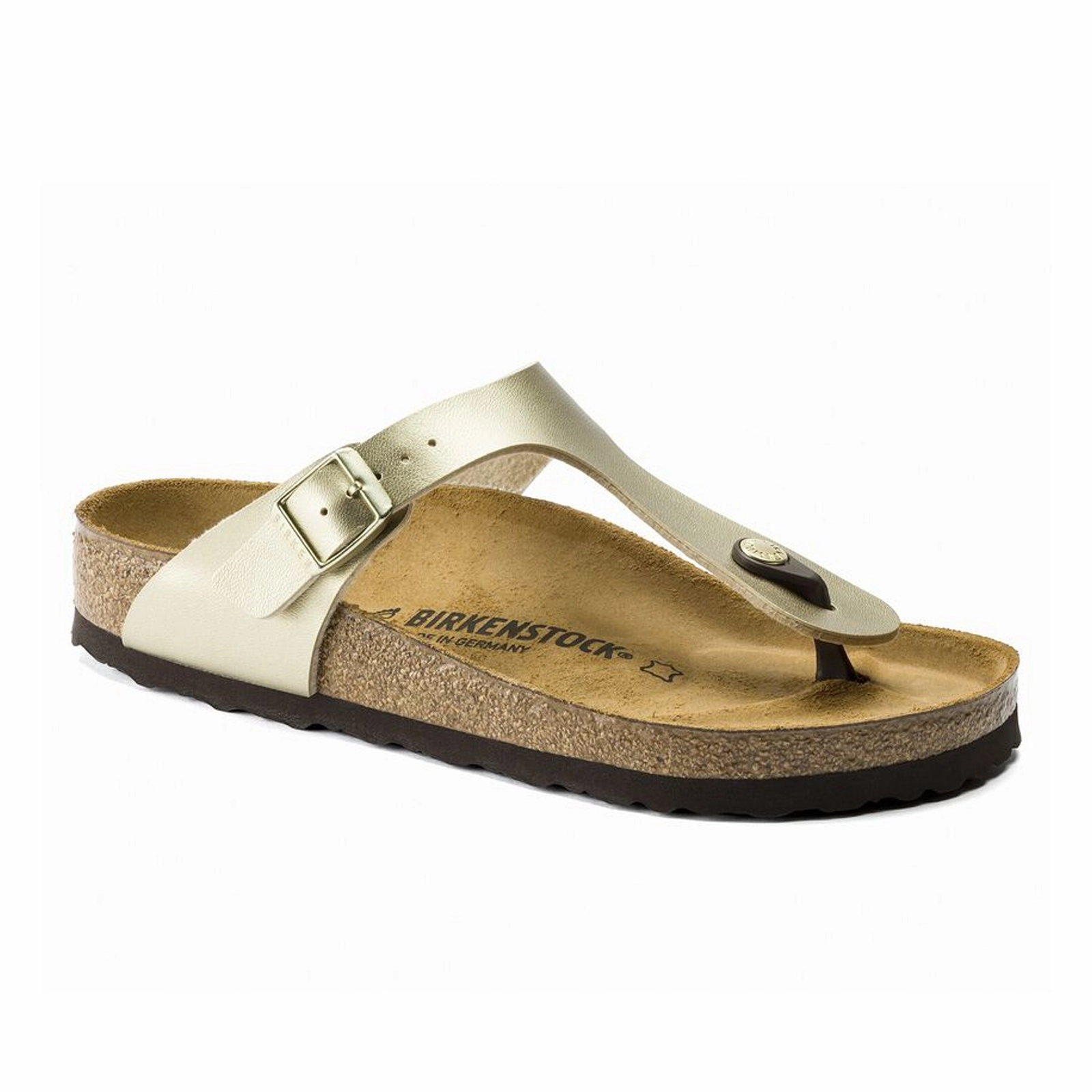Birkenstock Gizeh Sandal (Women) - Gold Birko-Flor Hydrolysis Resistant Components Sandal Sole