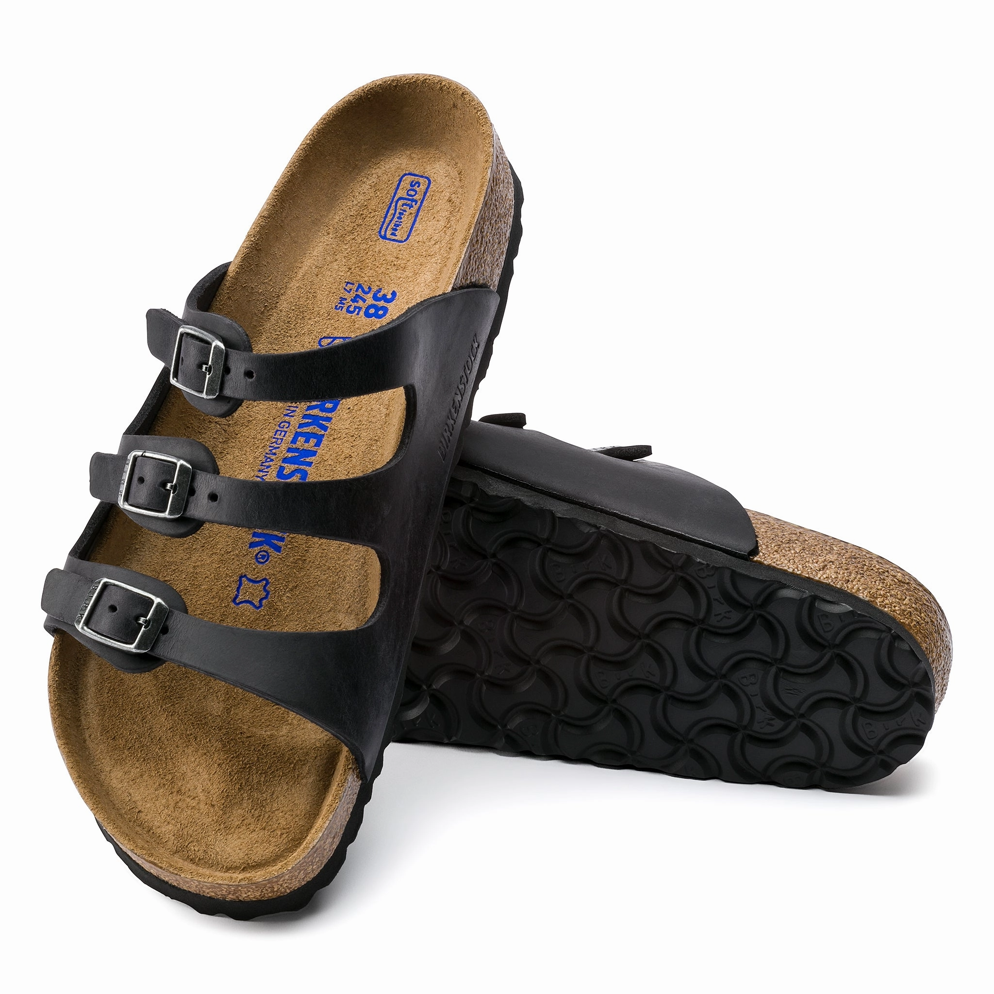 FLORIDA SOFT - BLACK - OIL LEATHER Summer sporty user