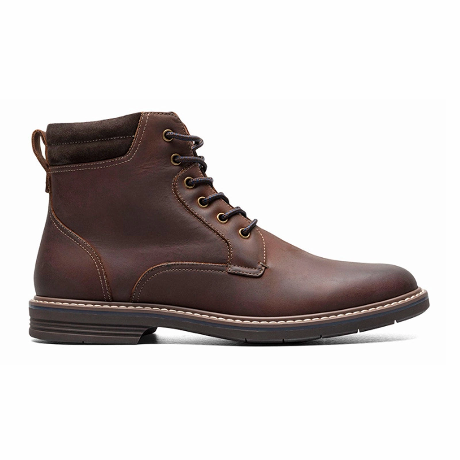 Florsheim Norwalk Plain Toe Lace Up Boot (Men) - Brown Crazy Horse Stretchable