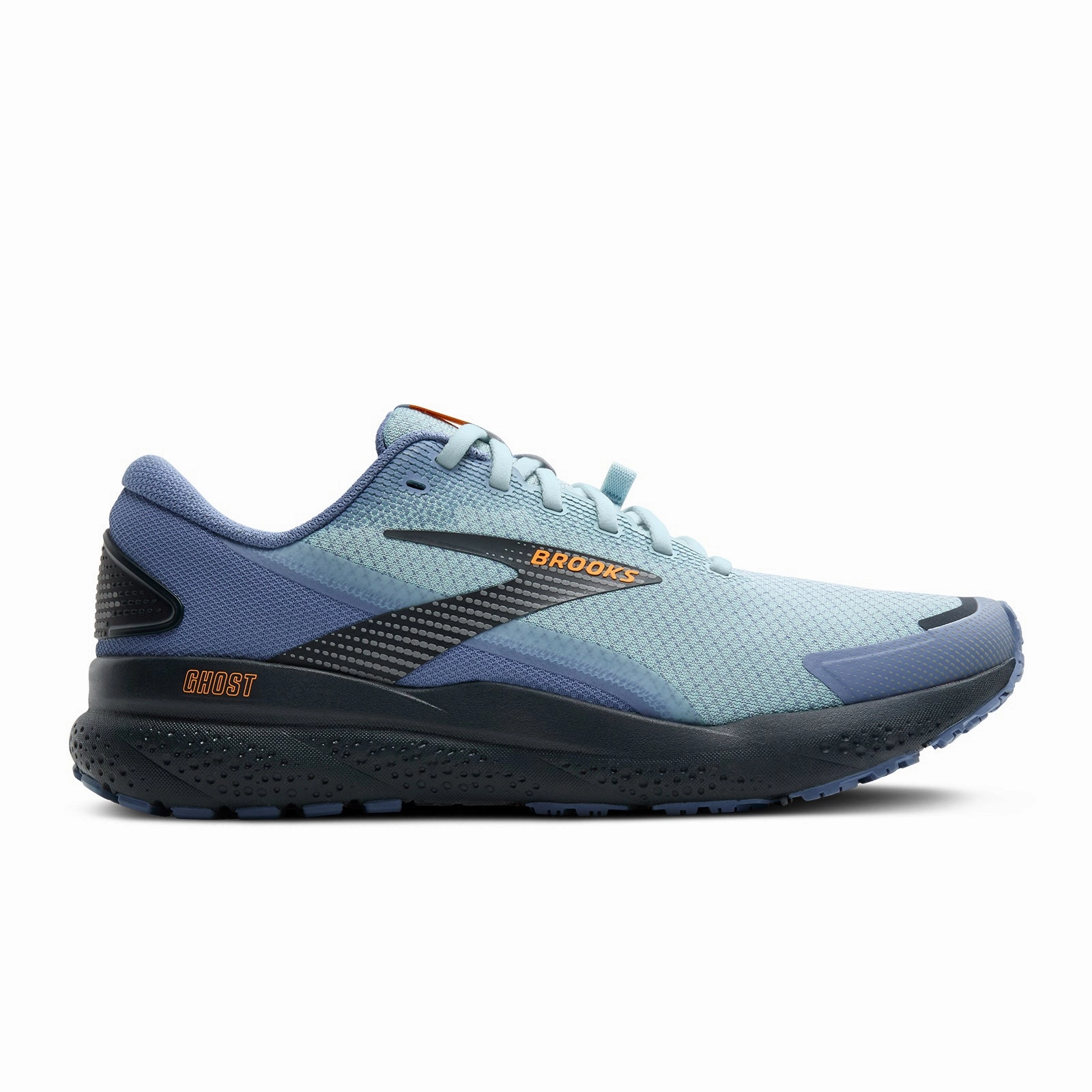 Wide Toe Box Design Sun Safe Brooks Ghost 16 Weatherized Running Shoe (Men) - Country Blue/Winter Sky/Ebony