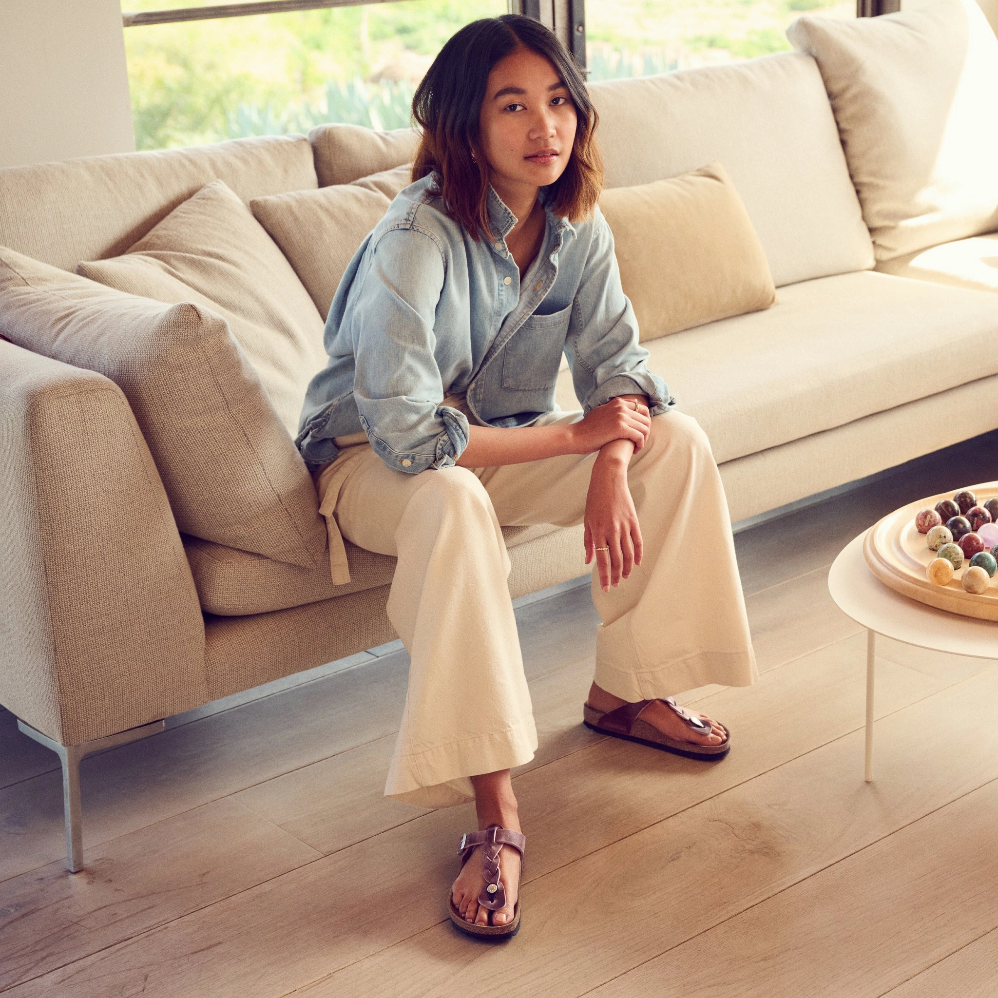 neon GIZEH BRAID - LAVENDER - OIL LEATHER