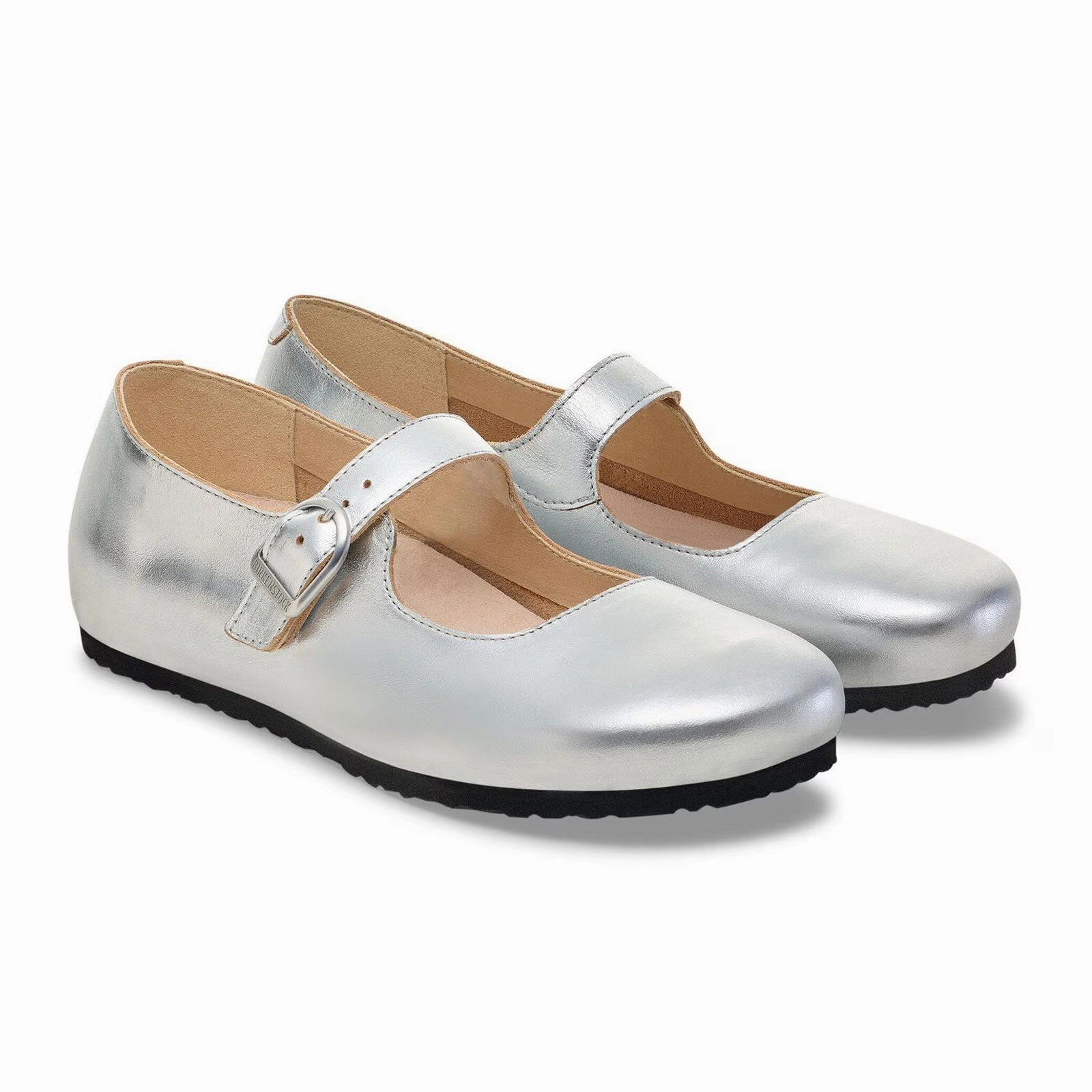 Birkenstock Santa Clarita Mary Jane Flat (Women) - Silver Leather Unwind Walk Retro