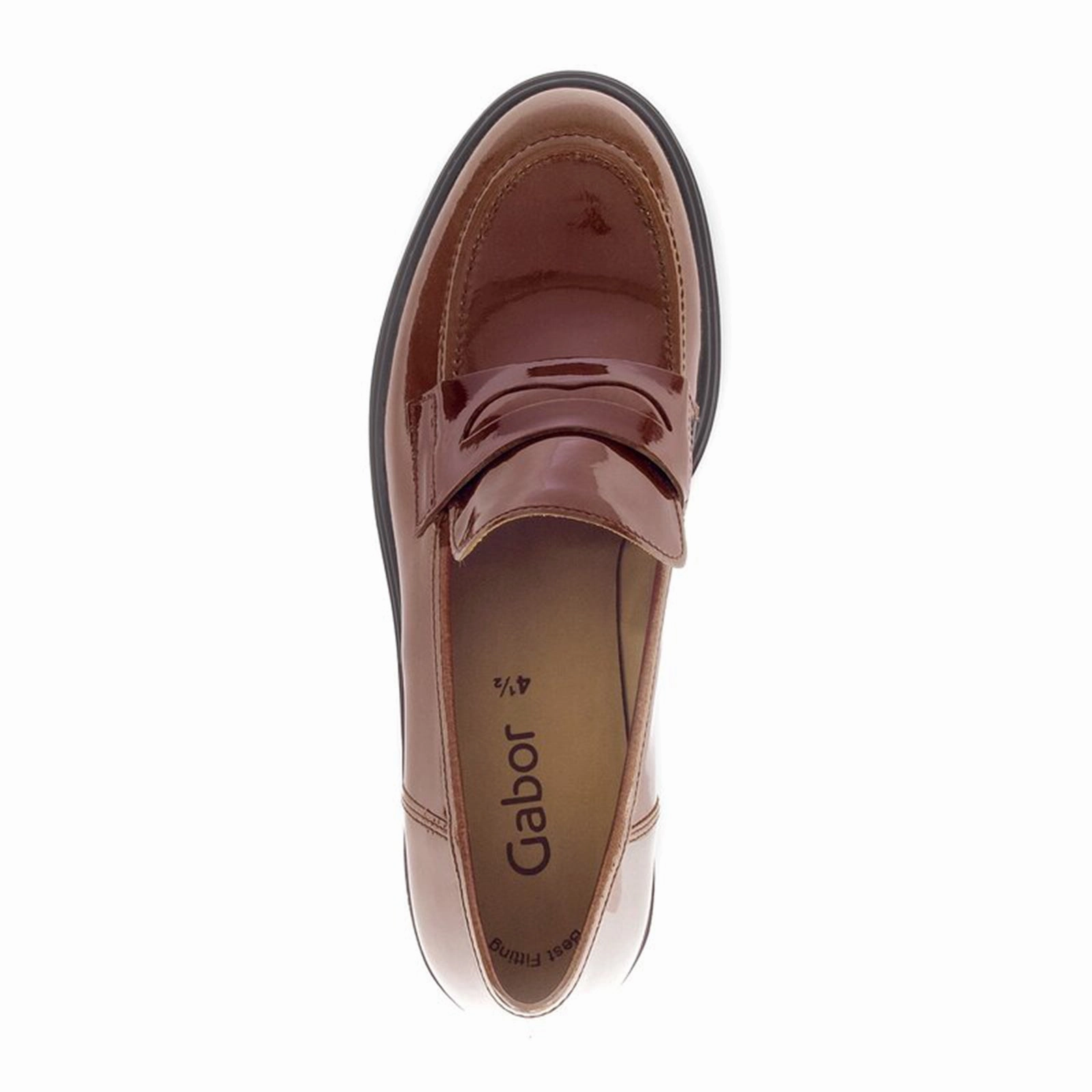 Gabor 310 Heeled Loafer (Women) - Patent Sattel Minimal Cool