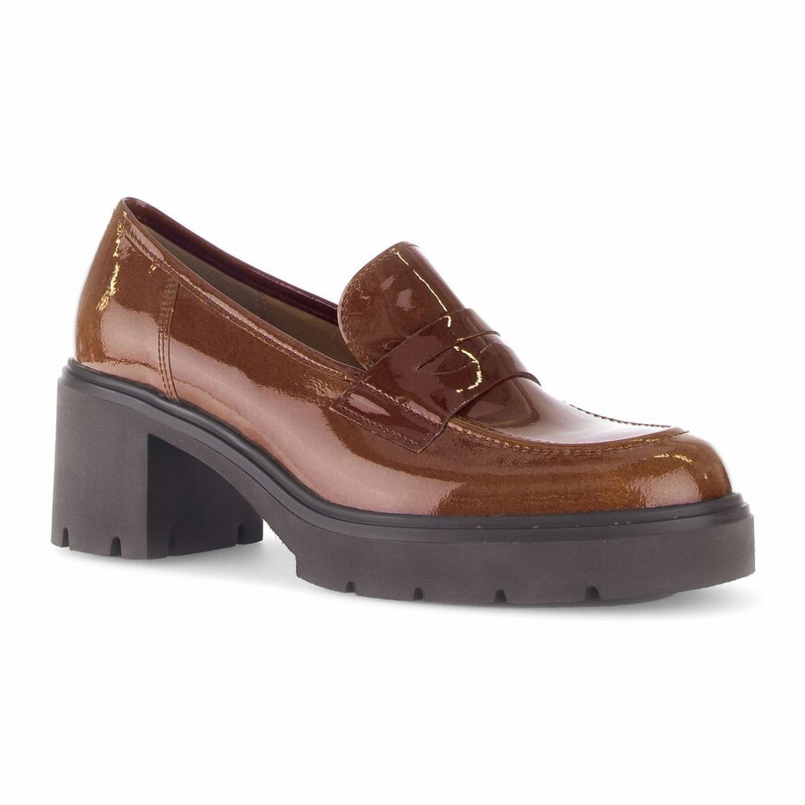 Gabor 310 Heeled Loafer (Women) - Patent Sattel Bead Edge